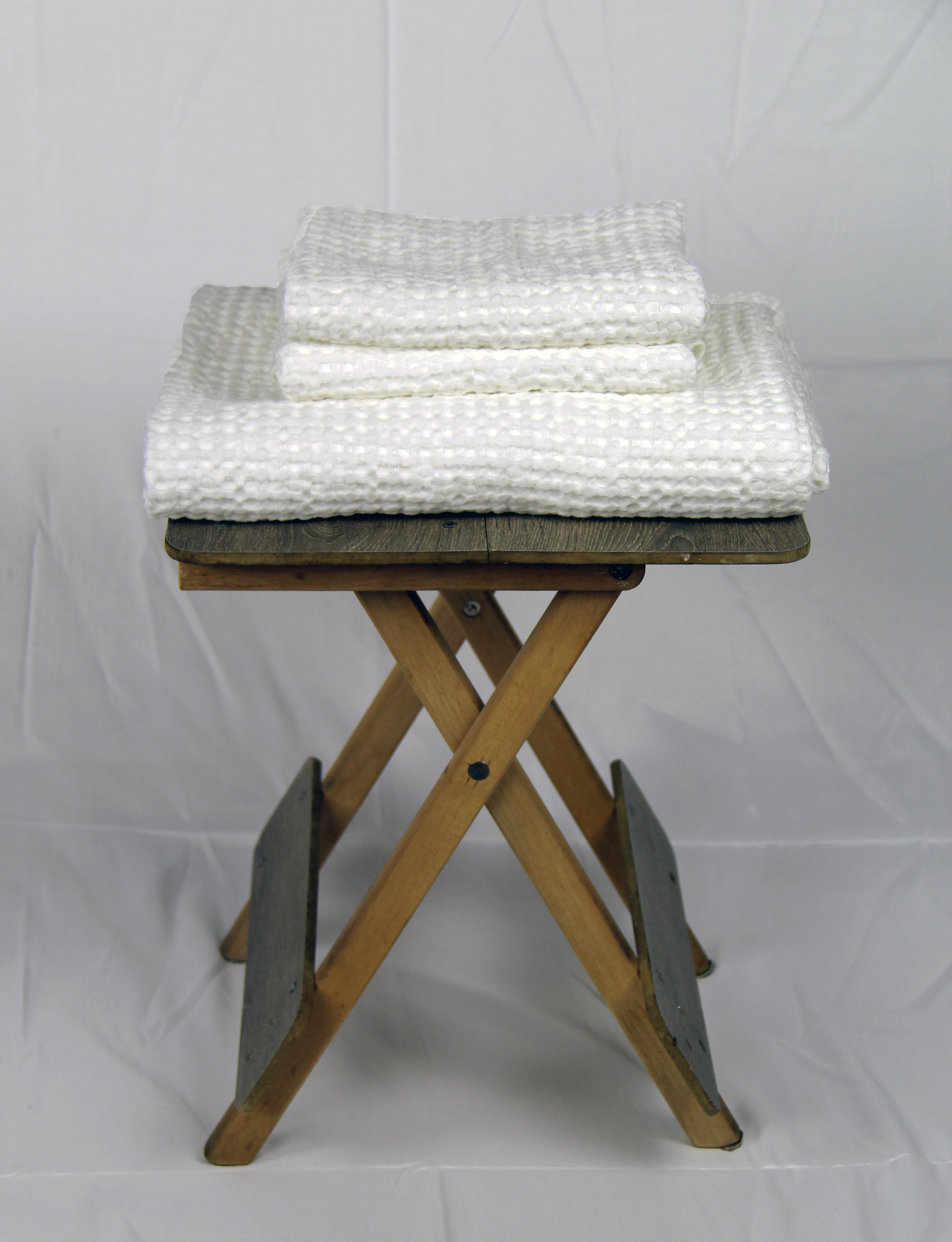 White linen waffle towels set – Linen Couture