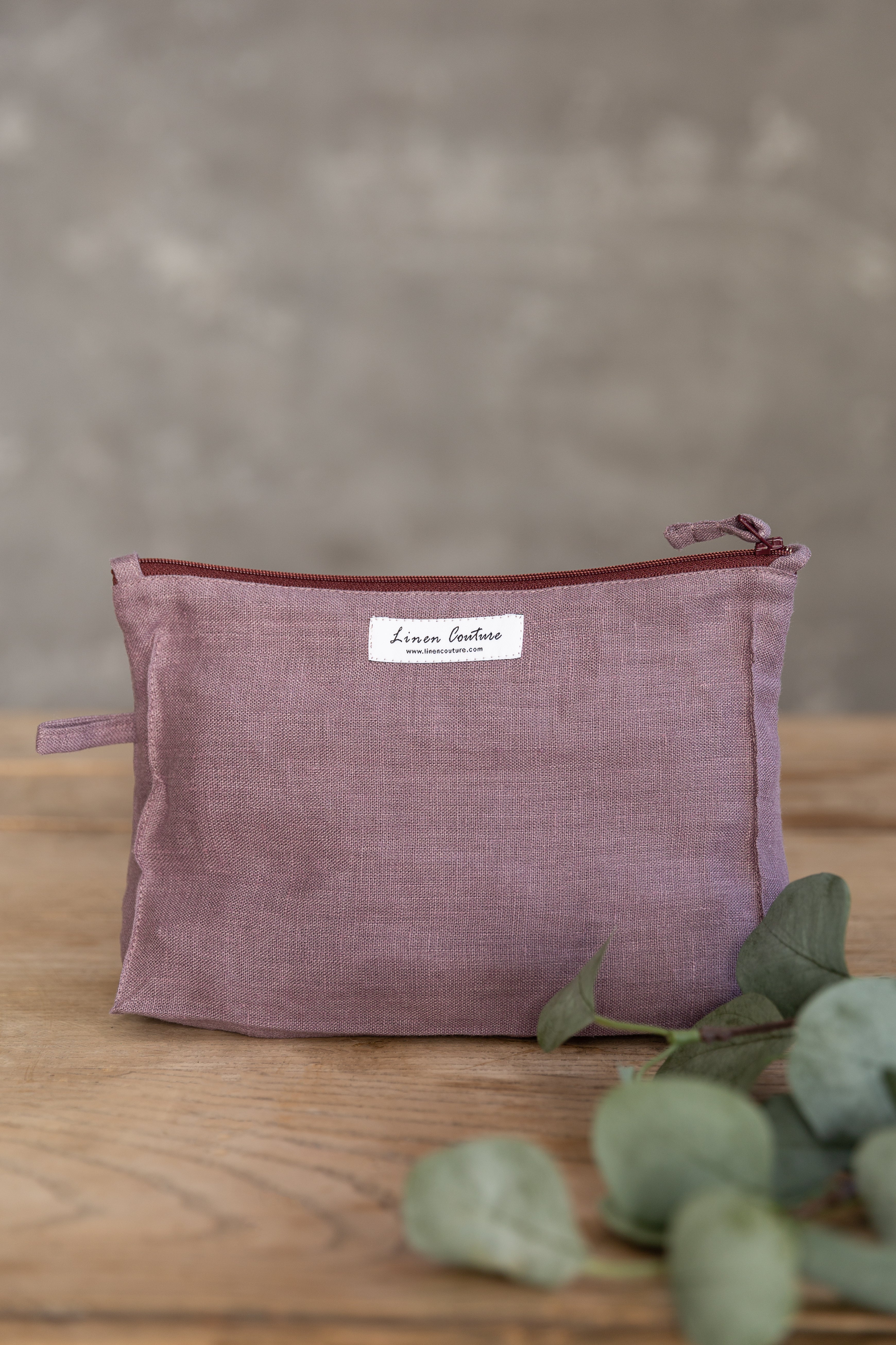 Wristlet Simple Clutch Bag in Natural Linen 