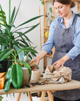 Reversible double cloth Linen Apron with PocketsLinen Couture