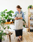 Reversible double cloth Linen Apron with PocketsLinen Couture