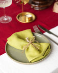 Christmas Pear Linen Dinner Napkins - Linen Couture Boutique