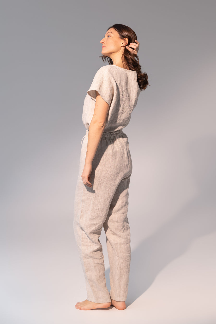 Natural light linen / Natural Linen Pajama set / Linen loungewear / Linen sleepwearLinen Couture