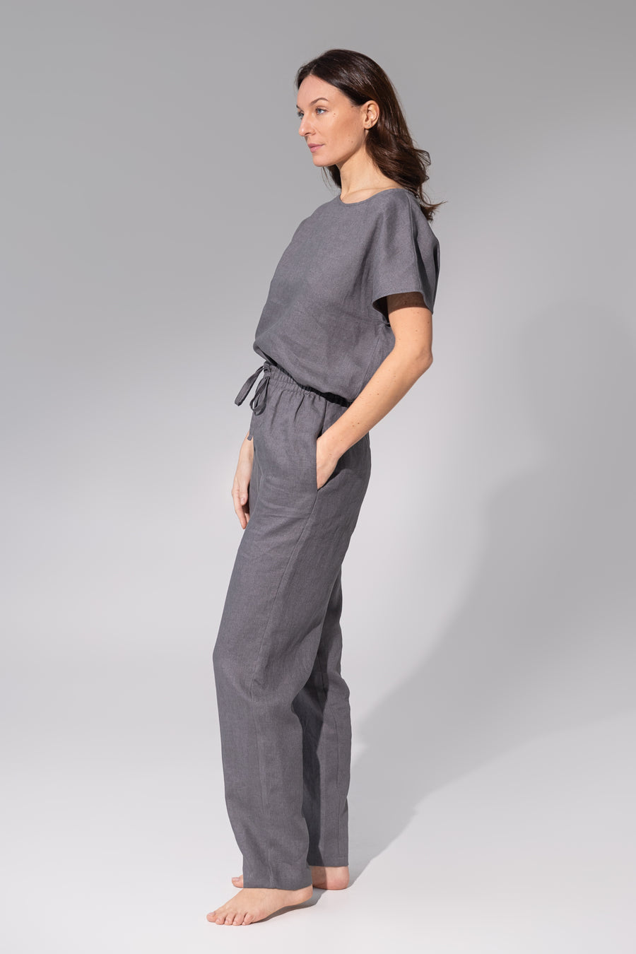 Natural light linen / Natural Linen Pajama set / Linen loungewear / Linen sleepwearLinen Couture