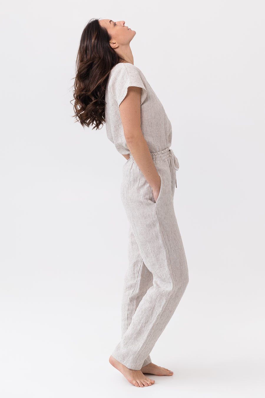 Natural light linen / Natural Linen Pajama set / Linen loungewear / Linen sleepwearLinen Couture