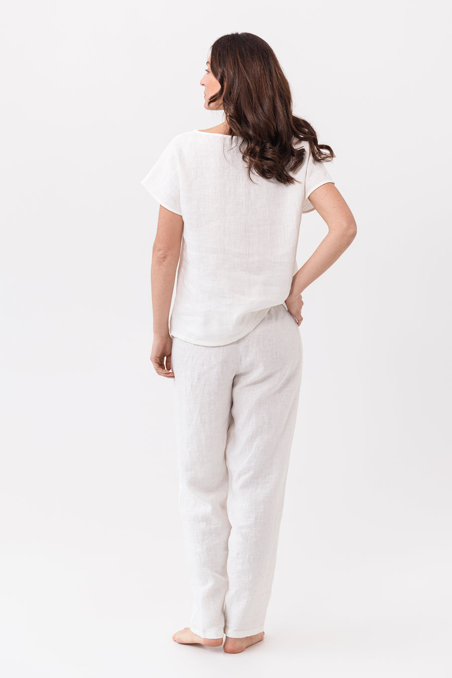 Ice Blue linen / Natural Linen Pajama set / Linen loungewear / Linen sleepwearLinen Couture