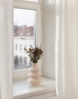 Extra Wide Natural Light Linen Curtain Panel with heading tapeLinen Couture