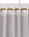 Light Grey linen curtain with multifunctional heading tapeLinen Couture