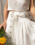 Taormina Set | Linen Crop Top and Flared Midi SkirtLinen Couture