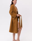 Amber linen waffle robe - Linen Couture