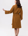 Amber linen waffle robe - Linen Couture