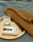 Amber waffle linen towel - Linen Couture