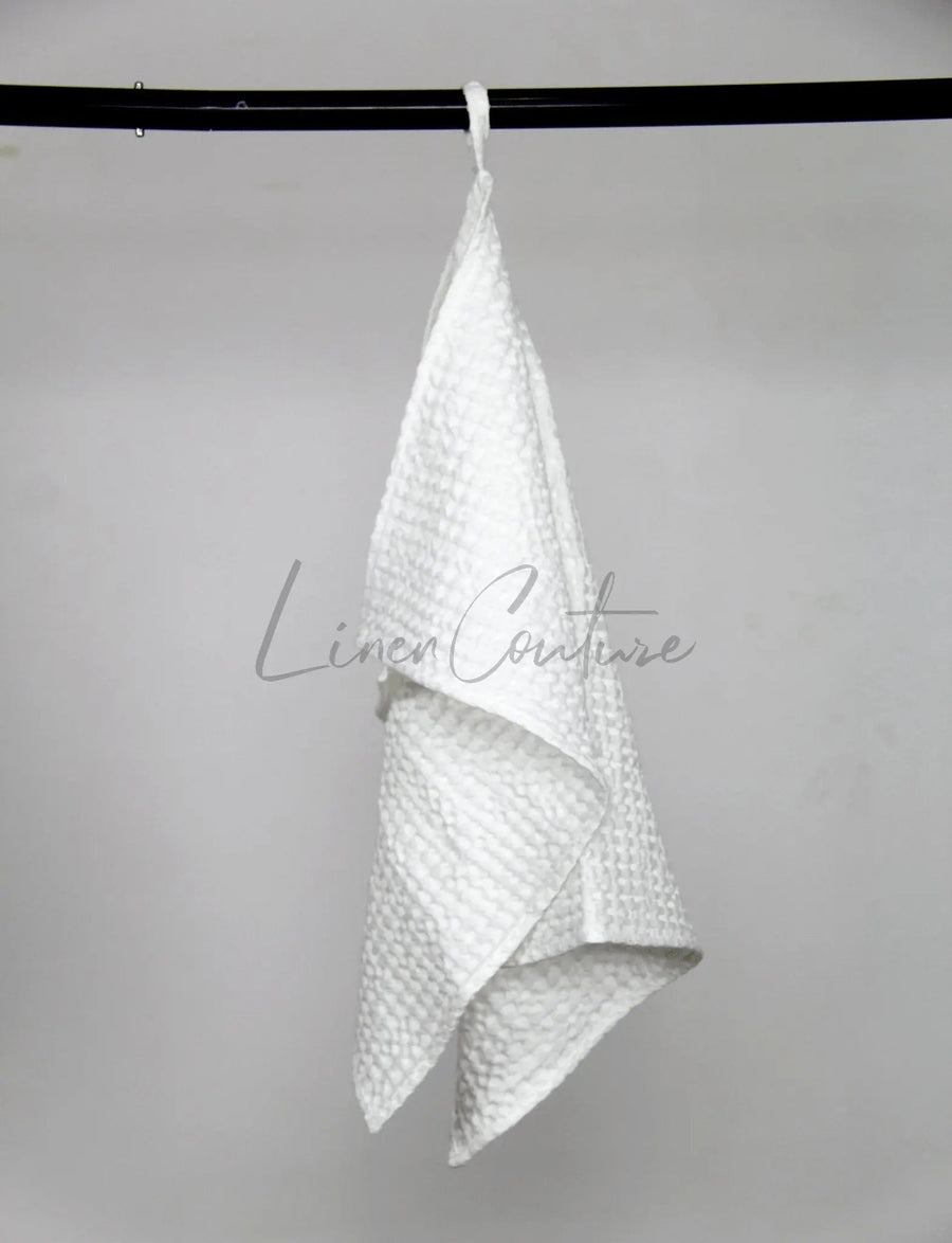 Amber waffle linen towel - Linen Couture