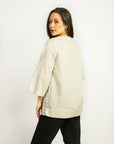 Asphalt Grey linen oversize top - Linen Couture