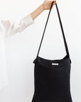 Black crossbody linen bag - Linen Couture