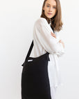 Black linen crossbody bag - Linen Couture