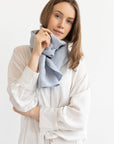 Black linen scarf - Linen Couture