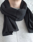 Black linen scarf - Linen Couture