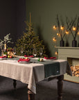 Christmas Greyish Green Dining Table Runner - Linen Couture