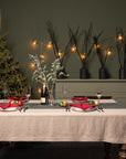 Christmas Greyish Green Dining Table Runner - Linen Couture