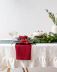 Christmas Greyish Green Dining Table Runner - Linen Couture