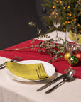 Christmas Pear Linen Dinner Napkins - Linen Couture