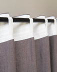 Grey linen curtain with multifunctional heading tape - Linen Couture