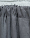 Grey linen curtain with rod pocket - Linen Couture