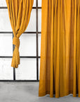 Greyish Mint linen curtain with multifunctional tape - Linen Couture