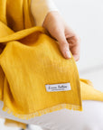 Honey linen scarf - Linen Couture