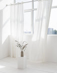 Light Grey linen curtain with grommets - Linen Couture