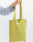 Mustard linen tote bag - Linen Couture