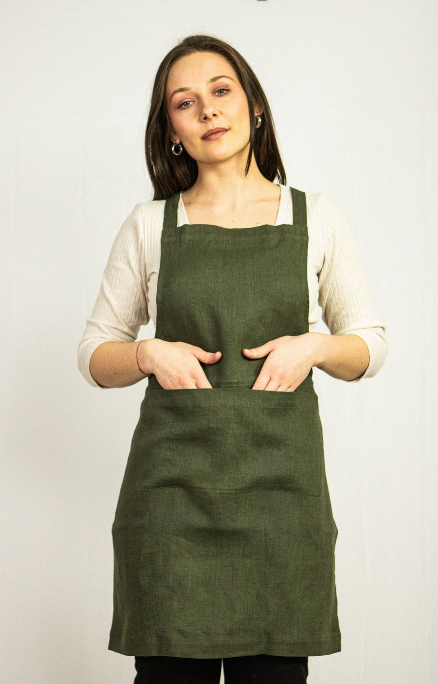 Natural Light linen apron - Linen Couture