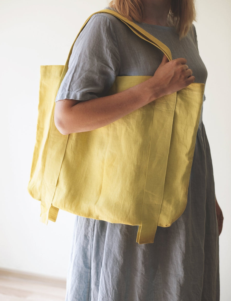 Natural Light linen canvas bag - Linen Couture