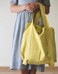 Natural Light linen canvas bag - Linen Couture