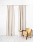 Natural Light linen curtain with multifunctional heading tape - Linen Couture