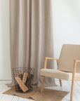 Natural light linen curtain with rod pocket - Linen Couture