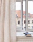 Natural light linen curtain with rod pocket - Linen Couture