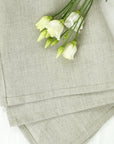 Natural linen napkins, short finish - Linen Couture