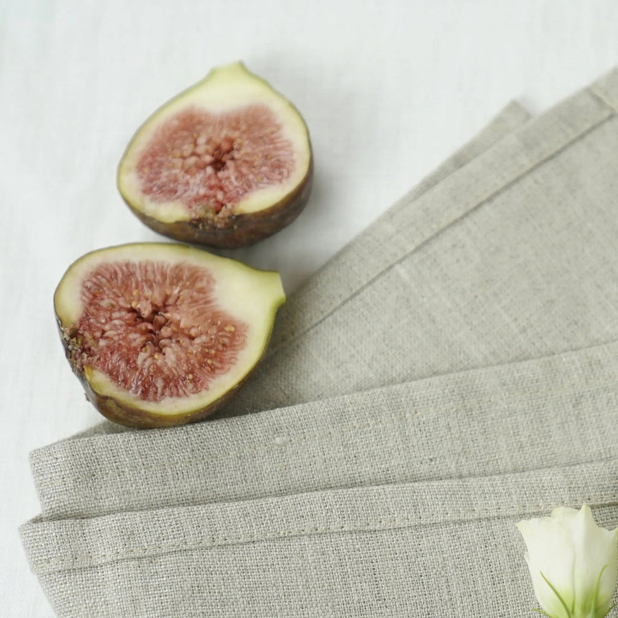 Natural linen napkins, short finish - Linen Couture