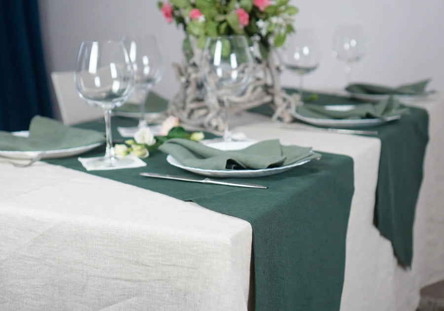 Natural linen napkins, short finish - Linen Couture