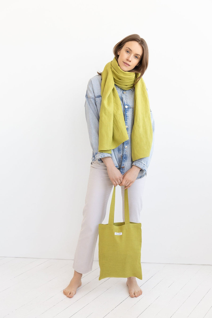 Pear linen scarf - Linen Couture