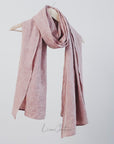 Reddish brown linen scarf