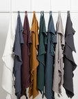 Plum linen waffle towel - Linen Couture Boutique